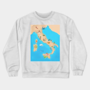 Itayl map Crewneck Sweatshirt